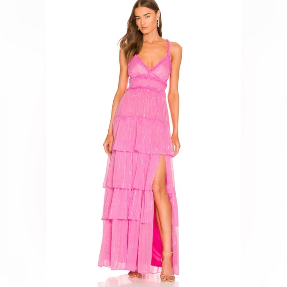 LIKELY Athena Maxi Dress in Pink Sugar